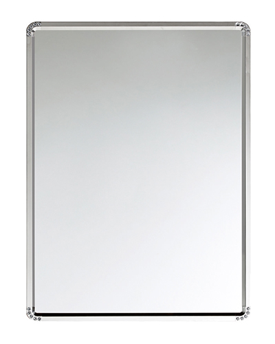 Led bathroom decorative mirror rounded silver edge