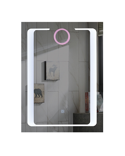 Led bathroom decorative mirror pink